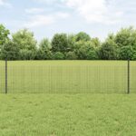 vidaXL Zváraný plot s 44 U stĺpikmi sivý 0.5x100 m oceľ