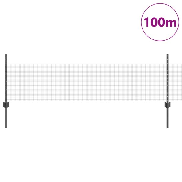 3336651_3.jpg vidaXL Zváraný plot s 44 U stĺpikmi sivý 0.5x100 m oceľ – Obrázok 3