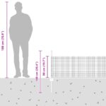 vidaXL zvárané drôtené oplotenie s 44 U stĺpmi Sivé 0.5x100 m Oceľ – Obrázok 12