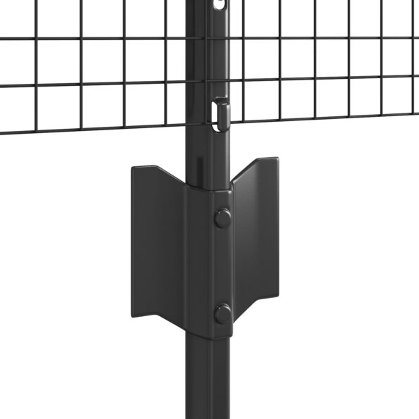 3336653_6.jpg vidaXL zvárané drôtené oplotenie s 44 U stĺpmi Sivé 0.5x100 m Oceľ – Obrázok 6