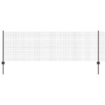 vidaXL Súprava zváraného pletiva  s 44 U stĺpmi Sivé 0.8x100 m Oceľ – Obrázok 2