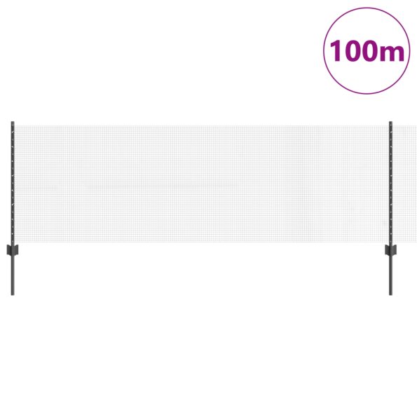 3336658_3.jpg vidaXL Súprava zváraného pletiva  s 44 U stĺpmi Sivé 0.8x100 m Oceľ – Obrázok 3