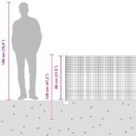 vidaXL zváraný drôtový plot s 44 U stĺpikmi, sivý 0,8x100 m oceľ – Obrázok 12