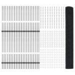 vidaXL zváraný drôtový plot s 88 U stĺpmi Sivý 1x100 m Oceľ – Obrázok 4