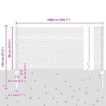vidaXL Plotové stĺpy 5 ks U-Channel Zelené 80 cm Oceľ, vidaXL Hexagónový plot Zelený 0.8 x 10 m Oceľ – Obrázok 10