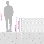 vidaXL Plotové stĺpy 5 ks U-Channel Zelené 80 cm Oceľ, vidaXL Hexagónový plot Zelený 0.8 x 10 m Oceľ – Obrázok 12