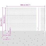 vidaXL Záhradné stĺpiky 5 ks U-kanál Zelené 140 cm Oceľ, vidaXL Šesťuholníkový plot Zelený 1.4x10 m Oceľ – Obrázok 11