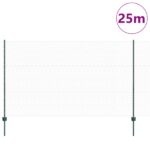 vidaXL Záhradné stĺpiky 5 ks U-kanál Zelené 140 cm Oceľ, vidaXL Šesťuholníkový plot Zelený 1.4x10 m Oceľ – Obrázok 3