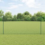 VidaXL ohrady 5 ks U-kanál zelené 150 cm oceľ, Hexagonová ohrada vidaXL zelená 1.5x10 m oceľ