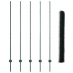 vidaXL Oplotovacie Stĺpy 5 ks U-Channel Zelené 150 cm Kov, vidaXL Šesťuholníkové Oplotenie Zelené 1,5x10 m Kov – Obrázok 4