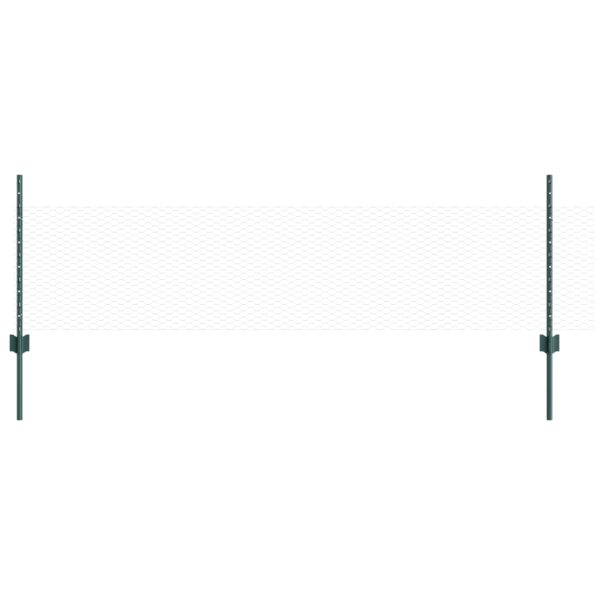 vidaXL Záhradná sada plotov 2 kusy Zelená Oceľ potiahnutá PVC 25 x 0.5 m – Obrázok 2