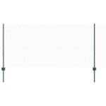 vidaXL Záhradný plot Sada 2 Zelený Kov 25 x 1 m Trvácny – Obrázok 2