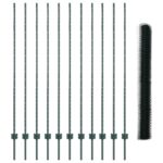 vidaXL Záhradná oplotenie Sada Sada 2 Zelená Kov 25 x 1,5 m – Obrázok 4