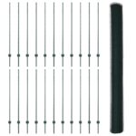 vidaXL ploty 11 ks U-kanál zelené 140 cm oceľ, vidaXL šesťuholníkový plot zelený 1,4x50 m oceľ – Obrázok 4