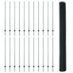 vidaXL Plotové stĺpy 11 ks U-Channel Zelené 160 cm Oceľ, vidaXL Hexagonálny plot Zelený 1.6x50 m Oceľ – Obrázok 4