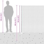 vidaXL plotové stĺpy 11 ks U-kanál zelené 160 cm oceľ, vidaXL šesťuholníkový plot zelený 1.6x50 m oceľ – Obrázok 13