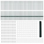 vidaXL plotové stĺpiky 11 ks U-Channel zelená 100 cm oceľ, vidaXL hexagónový plot zelený 1x100 m oceľ – Obrázok 5