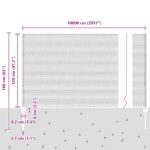 vidaXL Plotové stĺpy 11 ks U-kanál Zelené 120 cm Oceľ, vidaXL Hexagonálny plot Zelený 1.2x100 m Oceľ – Obrázok 11
