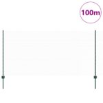 vidaXL Plotové stĺpy 11 ks U-Channel Zelené 120 cm Oceľ, vidaXL Hexagonálny plot Zelený 1.2x100 m Oceľ – Obrázok 3