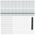 vidaXL Plotové stĺpy 11 ks U-Channel Zelené 120 cm Oceľ, vidaXL Šesťuholníkový plot Zelený 1.2x100 m Oceľ – Obrázok 5