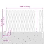 vidaXL Plotové stĺpy 11 ks U-Channel Zelené 120 cm Ocel, vidaXL Šesťuholníkový plot Zelený 1,2x100 m Ocel – Obrázok 11