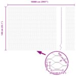 vidaXL Oplotenia stĺpiky 11 ks U-kanál Zelené 140 cm z ocele, vidaXL Hexagonálne oplotenie Zelené 1,4x100 m z ocele – Obrázok 12