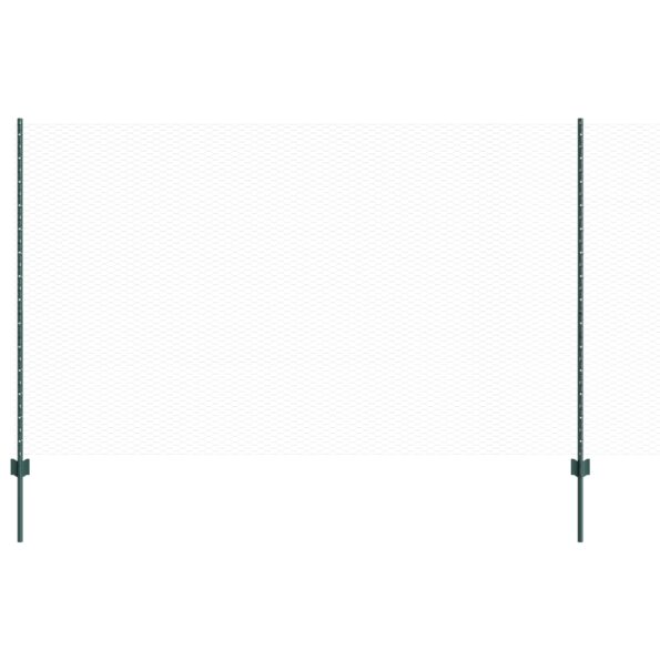 3336796_2.jpg vidaXL Oplotenia stĺpiky 11 ks U-kanál Zelené 140 cm z ocele, vidaXL Hexagonálne oplotenie Zelené 1,4x100 m z ocele – Obrázok 2