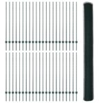 vidaXL Oplotenia stĺpiky 11 ks U-kanál Zelené 140 cm z ocele, vidaXL Hexagonálne oplotenie Zelené 1,4x100 m z ocele – Obrázok 4
