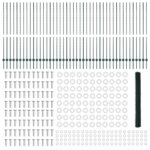 Plotové stĺpy vidaXL 11 ks U-Channel zelené 150 cm oceľ, Hexagónový plot vidaXL zelený 1.5x100 m oceľ – Obrázok 5