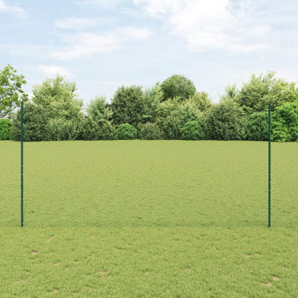 3336800_1.jpg vidaXL Oplotenie Stĺpy 11 ks U-Channel Zelené 150 cm Kov, vidaXL Hexagonálne Oplotenie Zelené 1.5x100 m Kov – Obrázok 1