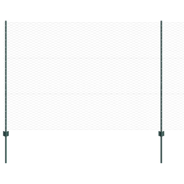 3336800_2.jpg vidaXL Oplotenie Stĺpy 11 ks U-Channel Zelené 150 cm Kov, vidaXL Hexagonálne Oplotenie Zelené 1.5x100 m Kov – Obrázok 2