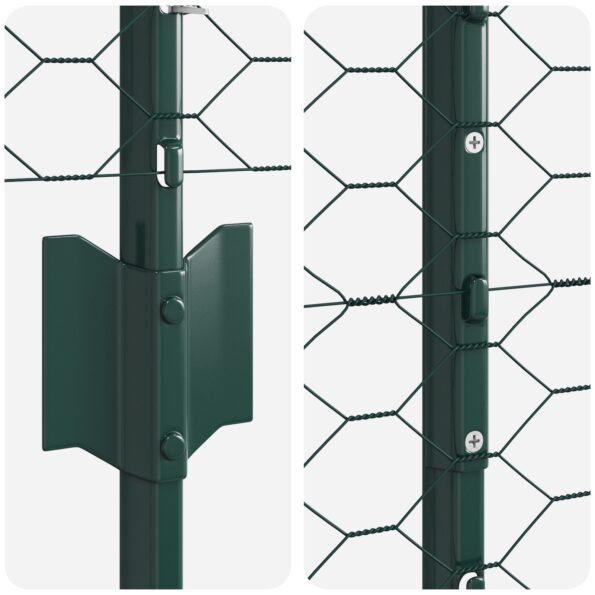 3336800_7.jpg vidaXL Oplotenie Stĺpy 11 ks U-Channel Zelené 150 cm Kov, vidaXL Hexagonálne Oplotenie Zelené 1.5x100 m Kov – Obrázok 7