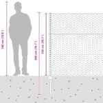 vidaXL Plotové stĺpy 11 ks U-Channel Zelené 150 cm Oceľ, vidaXL Šesťuholníkový plot Zelený 1,5x100 m Oceľ – Obrázok 13