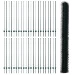 vidaXL Plotové stĺpy 11 ks U-Channel Zelené 150 cm Oceľ, vidaXL Šesťuholníkový plot Zelený 1,5x100 m Oceľ – Obrázok 4