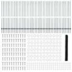 vidaXL Plotové stĺpy 11 ks U-Channel Zelené 150 cm Oceľ, vidaXL Šesťuholníkový plot Zelený 1,5x100 m Oceľ – Obrázok 5