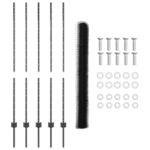 vidaXL Stĺpiky plotu 10 ks U-Channel sivé 140 cm oceľ – Obrázok 5