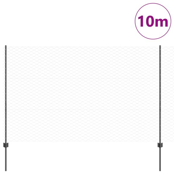 3336836_3.jpg vidaXL Plotové stĺpy 10 ks U-kanál sivé 150 cm oceľ – Obrázok 3