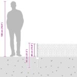 vidaXL Plotové stĺpy 11 ks U-channel sivé 40 cm oceľ – Obrázok 12