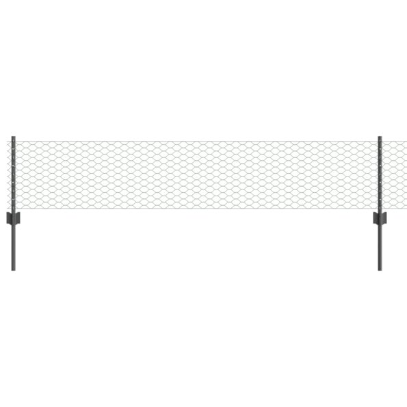 3336843_2.jpg vidaXL Plotové stĺpy 11 ks U-channel sivé 40 cm oceľ – Obrázok 2