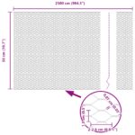 vidaXL Záhradný plot Súprava 2 Sivá Oceľové pletivo 25 x 0.5 m plot – Obrázok 11