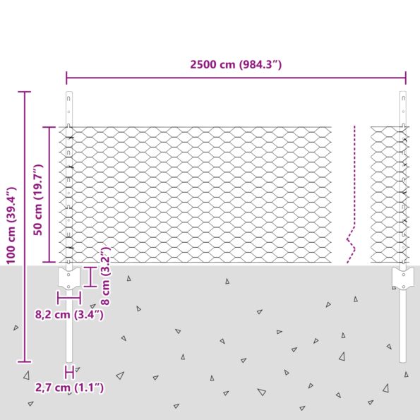 3336847_10.jpg vidaXL súprava oplôtku Balík 2 Sivý Kov Veľký Rozšíriteľný – Obrázok 10