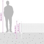 vidaXL súprava oplôtku Balík 2 Sivý Kov Veľký Rozšíriteľný – Obrázok 12