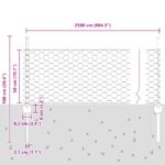 vidaXL Hexagonálny záhradný plot set Set 2 Sivý Oceľ 25 x 0.5m Trvácny – Obrázok 10