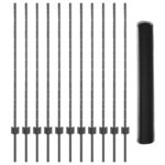 vidaXL Set záhradných plotov Sada 2 Sivá Práškovaná oceľ 25 x 1.2 m – Obrázok 4