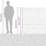 vidaXL Stĺpy plotu 22 ks U-kanál Sivý 140 cm Oceľ – Obrázok 13