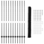 vidaXL Stĺpy plotu 22 ks U-kanál Sivý 140 cm Oceľ – Obrázok 5