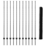 vidaXL Plotový set Set dvoch Sivý Oceľ s práškovou úpravou 25 x 1,5 m – Obrázok 4