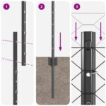 vidaXL Plotové stĺpiky 22 ks U-Channel Sivá 160 cm Oceľ – Obrázok 10