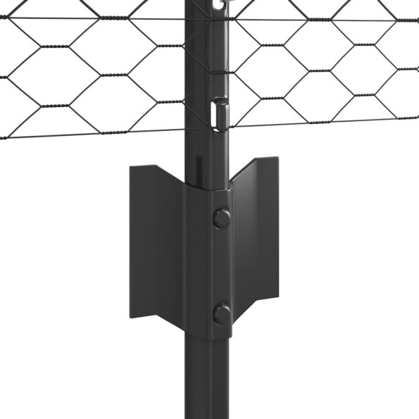 vidaXL Plotové stĺpy 11 ks U-Channel Sivé 60 cm Oceľ – Obrázok 6