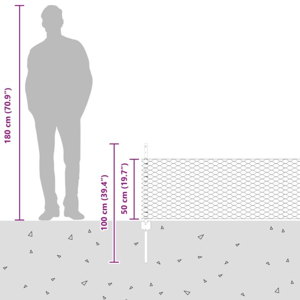 vidaXL Stĺpiky 11 ks U-Channel Sivé 60 cm Oceľové – Obrázok 12